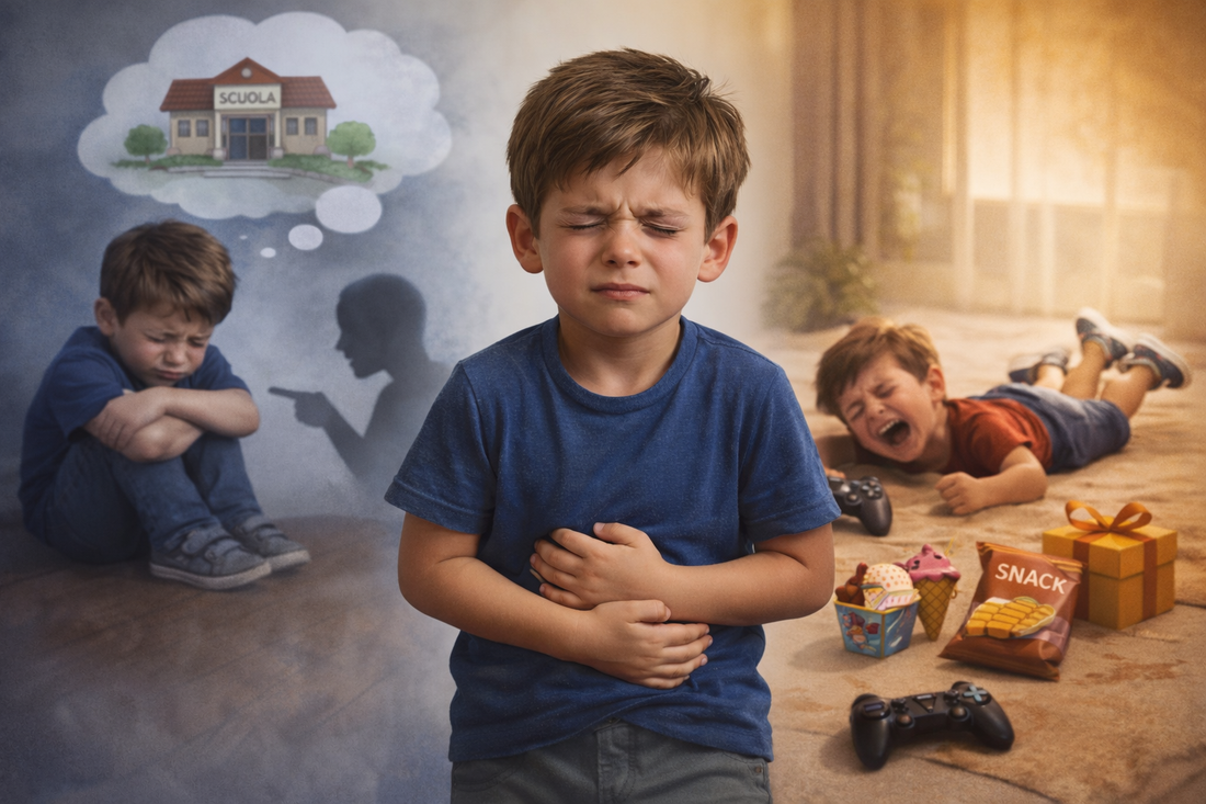 Bambino con mal di pancia prima della scuola: ansia o capriccio?